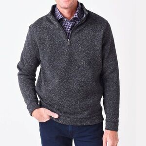 Peter Millar Crown Fleece Quarter-Zip Sweater Black M Medium NWT $149